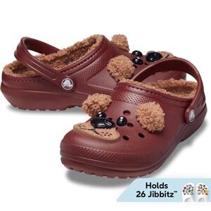 Crocs Kids' Brown Clogs with Bear Design